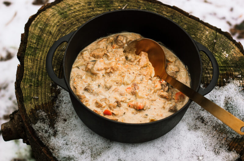 Romige varkensstoof met appel