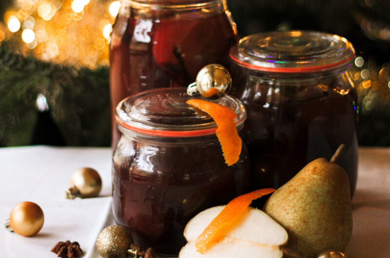 Stoofperen in rode wijn