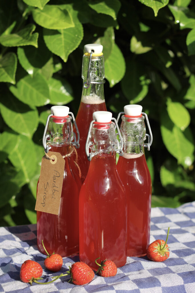 Aardbeien siroop van kroontjes